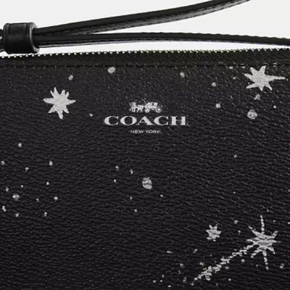 Coach Star Black and Silver Wristlet NWT - Picture 2 of 13